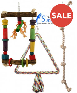 3 X Parrot Toy Pack - African Grey, Amazon, Macaw, Cockatoo Etc - RRP £64.97